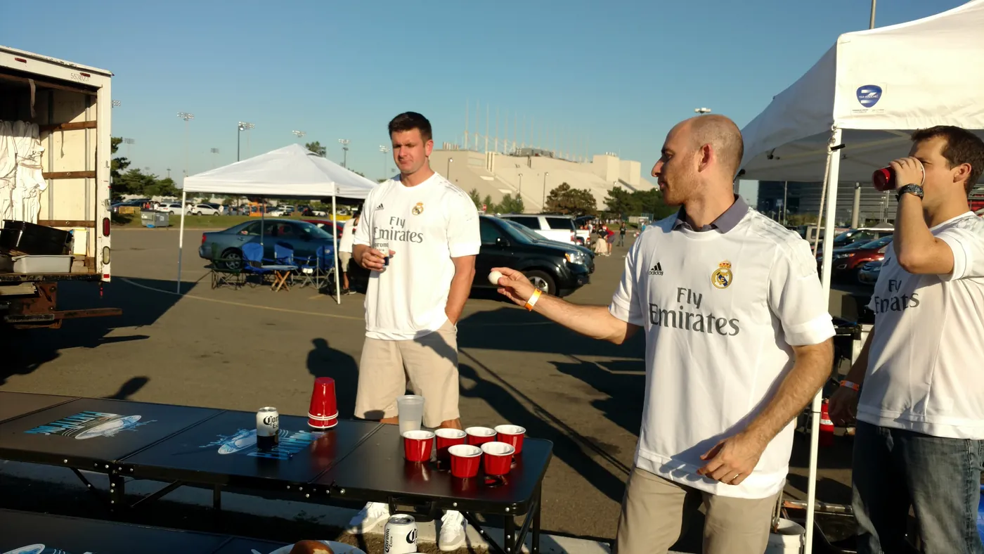 The Gametime crew at a tailgate event